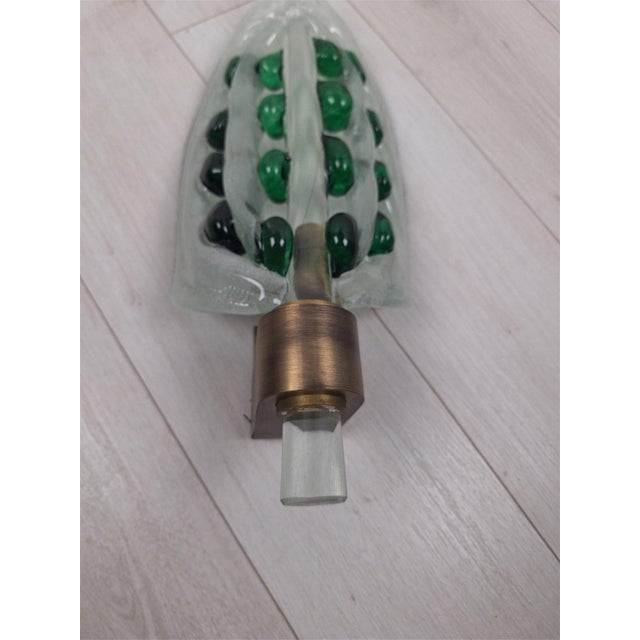 Large Wall Light in Brass and Murano Glass, 1990s For Sale - Image 9 of 11