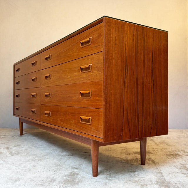 Mid-Century Modern Danish Modern Teak Eight-Drawer Sideboard, 1960s For Sale - Image 3 of 12