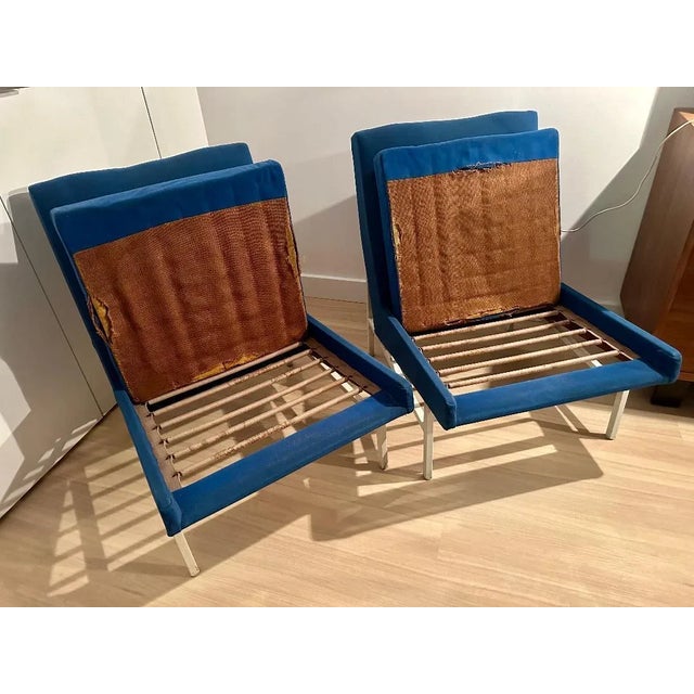 Metal Pierre Guariche & Joseph-André Motte A.r.p. Lounge Chairs Atelier De Recherches Plastiques Ysl Knoll Pierre Berge 1950s For Sale - Image 7 of 12