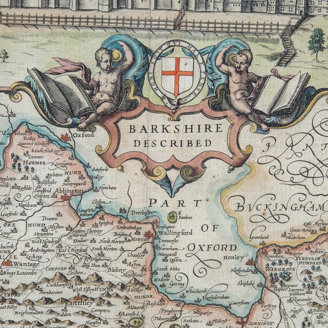 17th Century Map of the Barkshire by John Speed, 1616 For Sale - Image 6 of 18