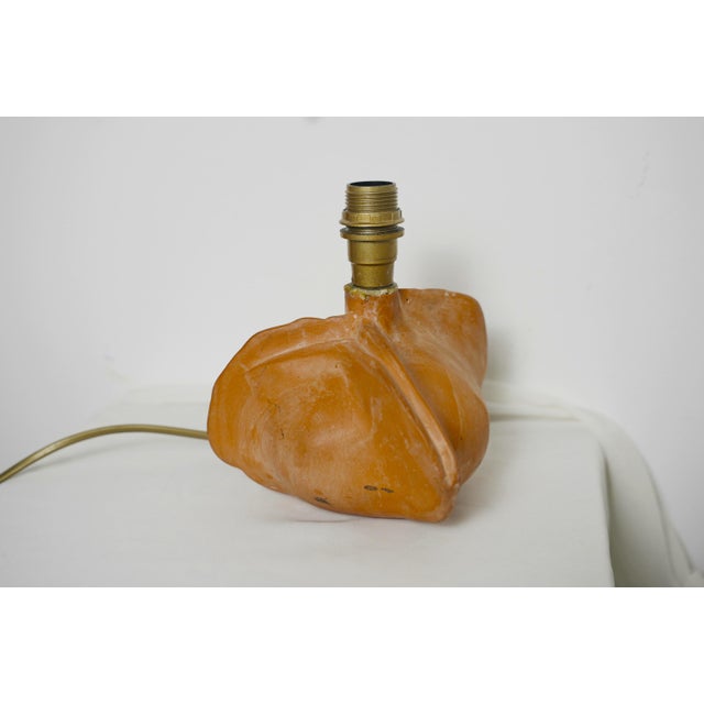 Signed tim orr studio ceramic table lamp from the 1970s. Distinctive in this artistic pottery style, inscribed with his...