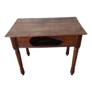 Vintage Tavern Table With Lower Cutouts for Drinks