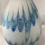 Glass 1970s Frosted Vase With Blue Green Swirls For Sale - Image 7 of 8