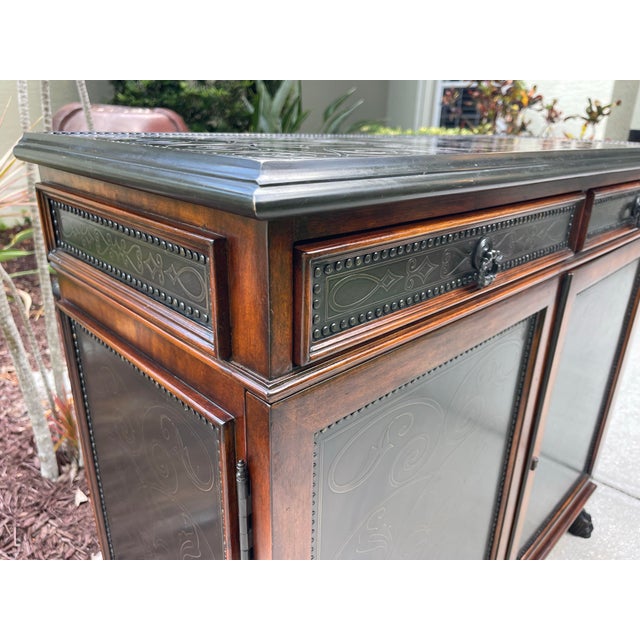 Early 21st Century Theodore Alexander Regency Embellishments Credenza, Buffet For Sale - Image 5 of 12