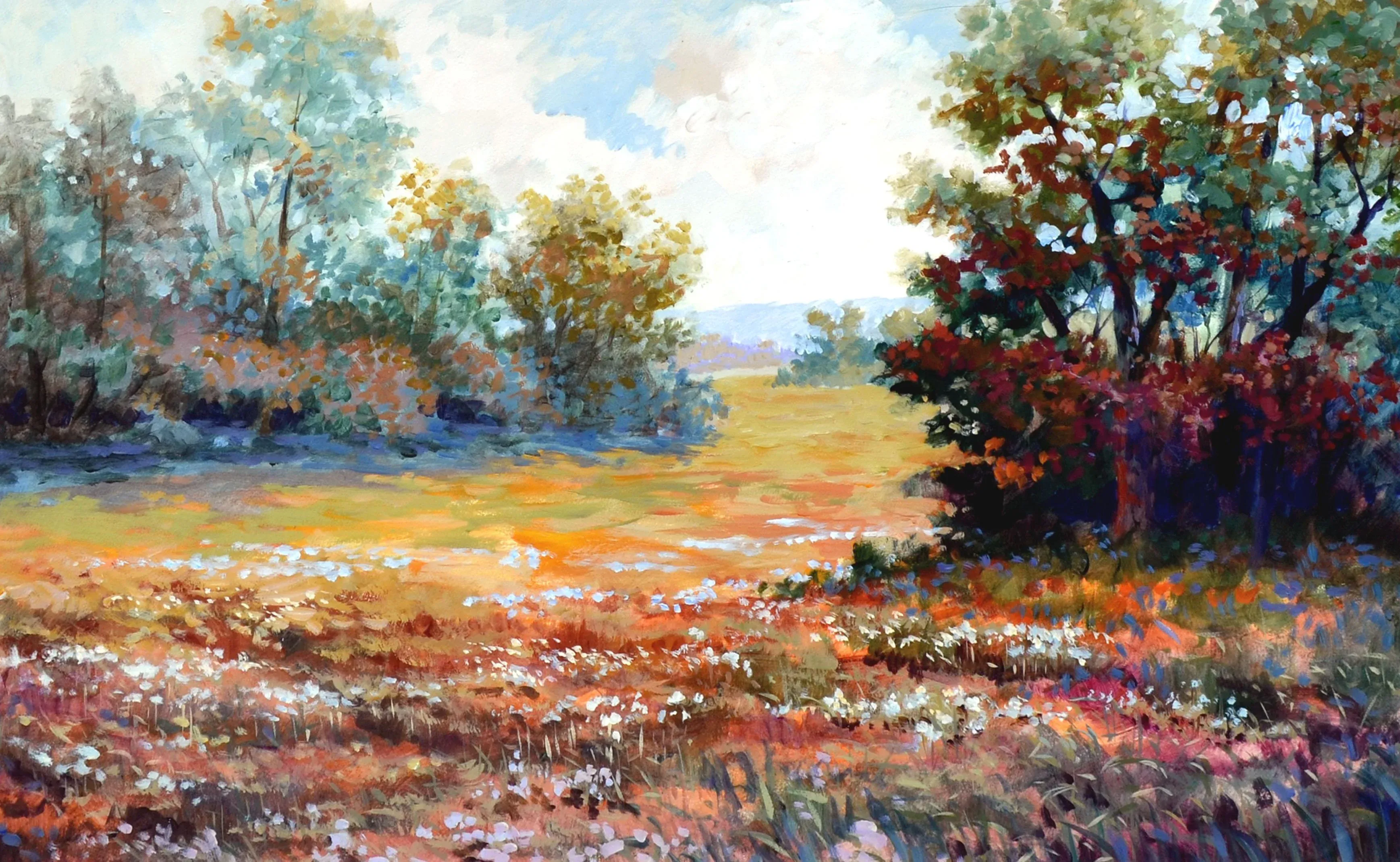 絵画 Spring in the Valley spring-in-the-valley-landscape
