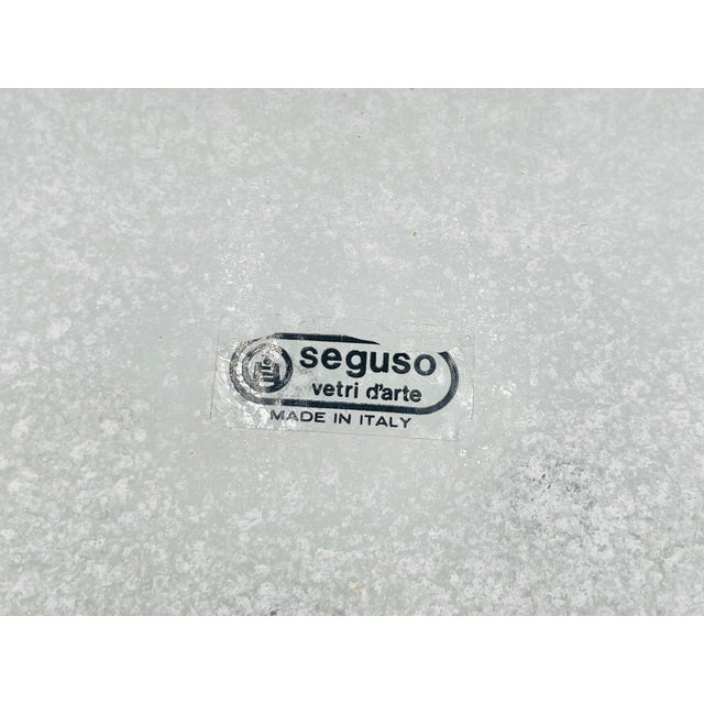 1980s Seguso Murano Scavo Glass & Bronze Center Bowl Signed, Italian Modernism For Sale - Image 18 of 18