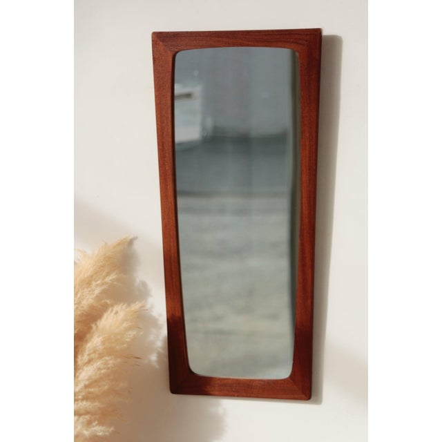 Mid-Century Modern Vintage Rectangular Teak Mirror, 1960s For Sale - Image 3 of 12