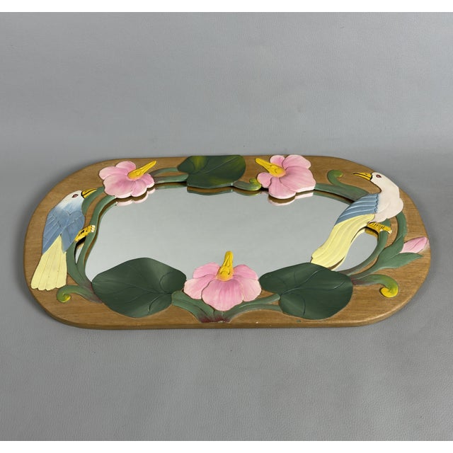 An explosion of color and nature ready to brighten up your home. This unique and exquisite oval wall mirror is a true...