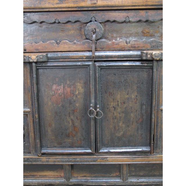 Antique Naturally Distressed & Aged Elm Altar Cabinet For Sale In Greensboro - Image 6 of 9