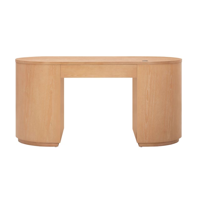 Marlow Natural Wood Executive Desk For Sale - Image 4 of 9