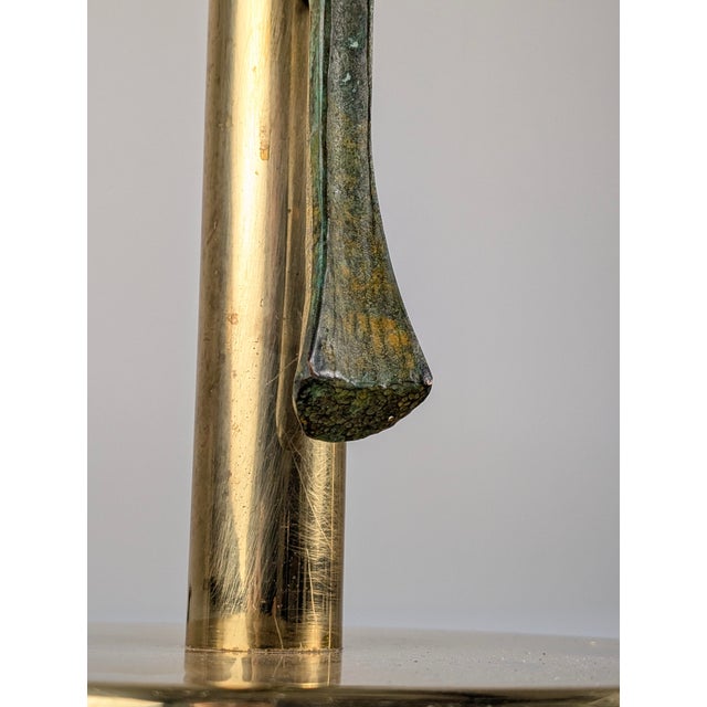 Fan Palm Bronze and Brass Table Lamp from Valenti, 1970s For Sale - Image 15 of 18