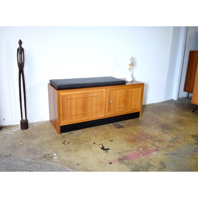 This is a classic 1960s bench with a chest of drawers. The veneer is walnut. The interior offers ample storage space for...