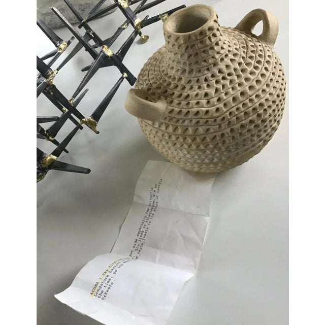 Beige Jessie Garcia Acoma Pueblo Native American Pottery For Sale - Image 8 of 10