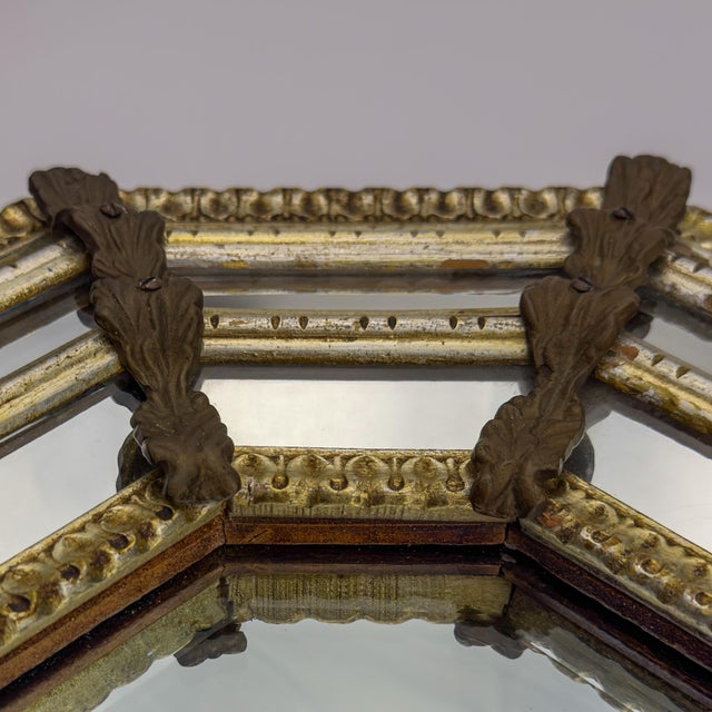 Vintage Octagonal Murano Mirror, Italy, 1950s For Sale - Image 10 of 18