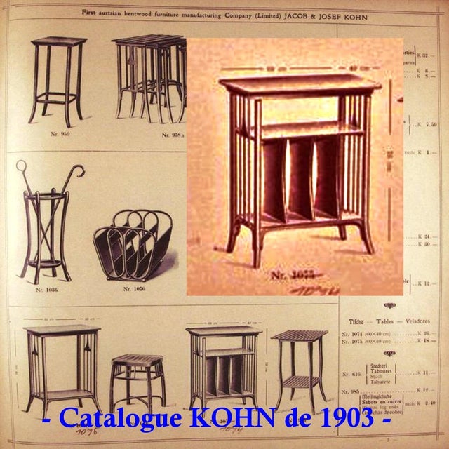 Side Table by Kolomann Moser Sheet Music Holder for Kohn, 1905 For Sale - Image 11 of 11