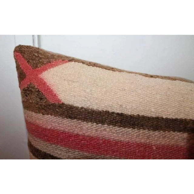 1930s Faded Striped Woven Saddle Blanket Pillows- Set of 2 For Sale - Image 4 of 6