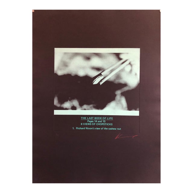Les Levine, Large Conceptual "Last Book of Life" Photo Etching 1970s Pop Art For Sale