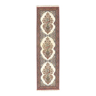 Pasargad DC Fine Isfahan Silk and Wool Runner Rug For Sale
