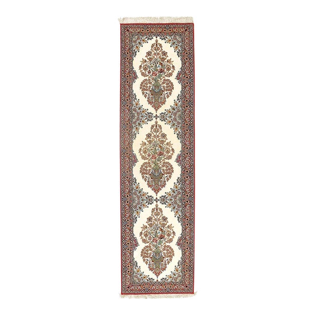 Pasargad DC Fine Isfahan Silk and Wool Runner Rug For Sale
