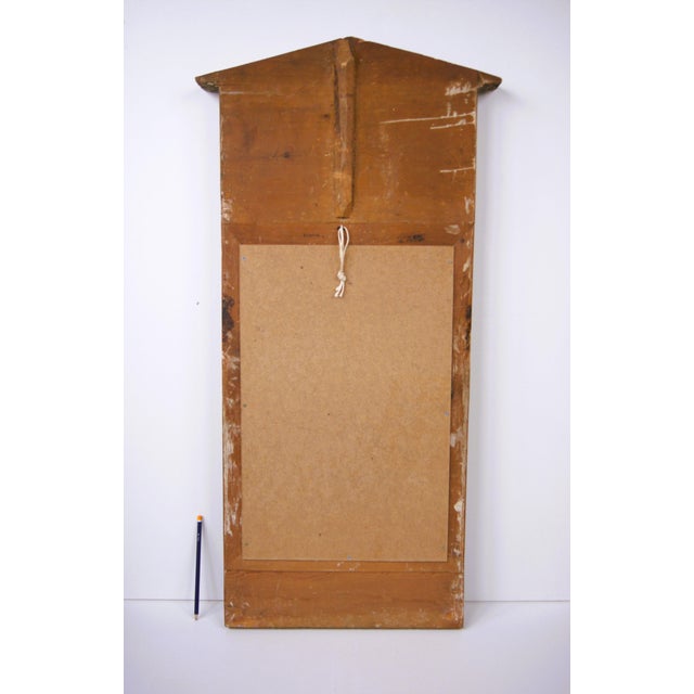 Early 19th Century Antique Gustavian Trumeau Gold Mirror With Dry Scraped Surface - P. Holmberg. Stockholm. Sweden. 1830. For Sale - Image 5 of 10