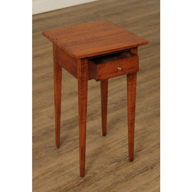 American Antique American Federal Period Tiger Maple End Table For Sale - Image 3 of 18
