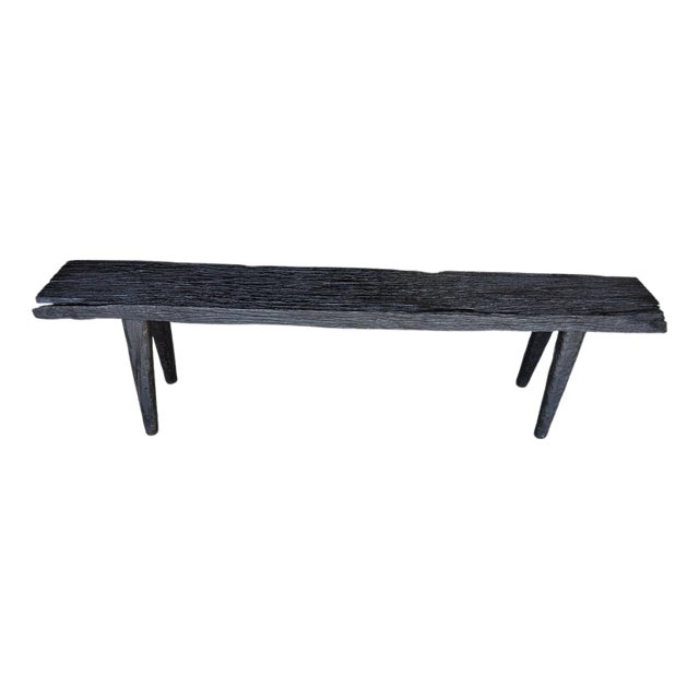 Andrianna Shamaris Minimalist Charred Bench For Sale