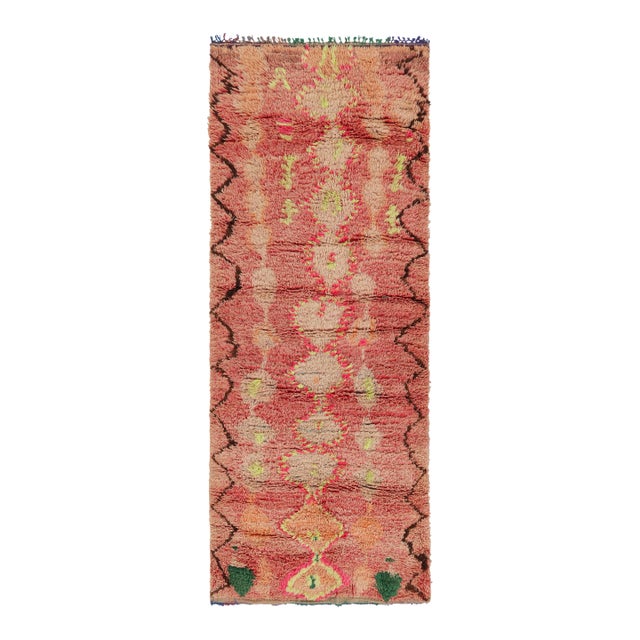 Vintage Moroccan Runner Rug With Colorful Geometric Medallions - Rug & Kilim For Sale
