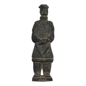 Chinese Mid 20th Century Chinese Terracotta Warrior General Figure (Xian) Statue MCM