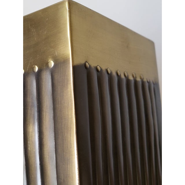 Vintage 1990s Paradigm Brass Tissue Box Cover For Sale - Image 4 of 9