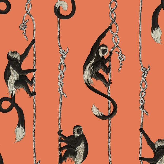House of Hackney Troop Wallpaper - Salamander Orange For Sale
