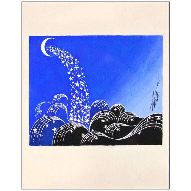 The artwork here, "Le Nocturne Dior Original", is a wonderful depiction of stars raining from the moon onto musical notes...