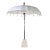 White Anglo-Indian Style White Cotton Umbrella For Sale - Image 8 of 8