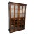 Crate & Barrel Glass Display Shelving Cabinet For Sale
