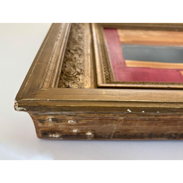 Paint “Romantic” Black Abstract Art in Antique Frame, Transitional Living Room Art by JTS For Sale - Image 7 of 12