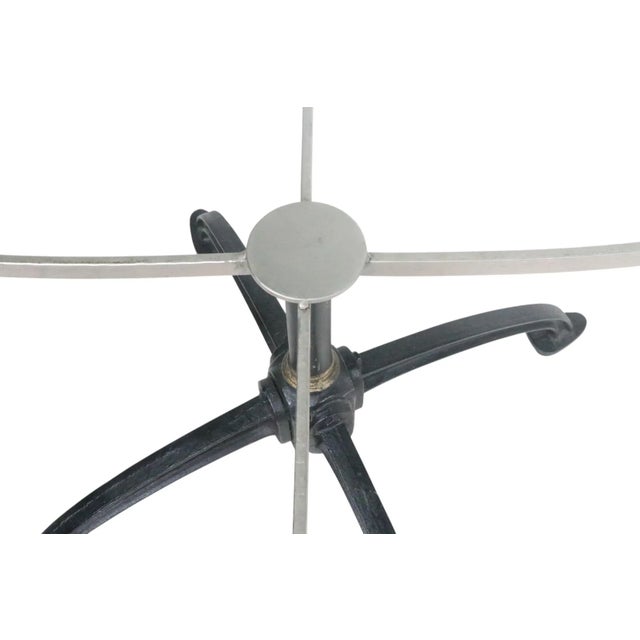 Chic Glass and Iron Coffee Table Attributed to Arhaus For Sale - Image 13 of 14