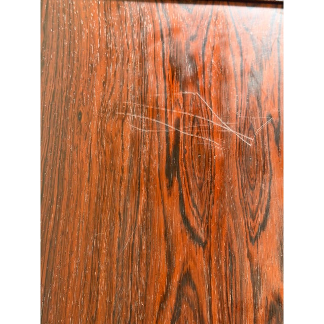 Vintage Danish Mid Century Rosewood Cabinet Credenza on Tapered Legs For Sale In Los Angeles - Image 6 of 10