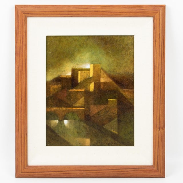 This beautiful oil-on-canvas painting was created by Francois Gentilini (1930 -). This is a small-scale oil painting by...