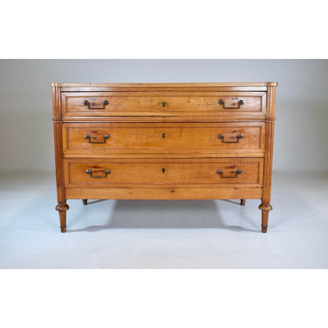 19th Century French Directoire Commode in Yew Wood, Neoclassical Style For Sale - Image 16 of 16