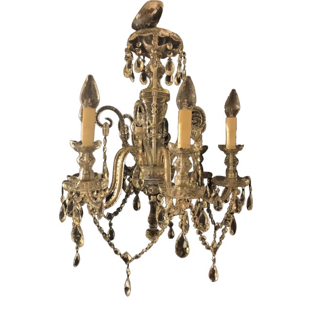1960s Bohemian Schonbek Crystal Chandelier For Sale