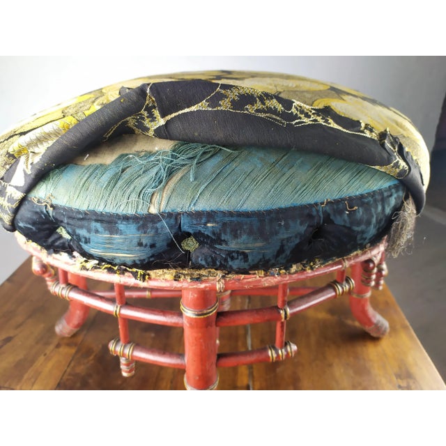 Napoleon III Bamboo Pouf For Sale - Image 13 of 17