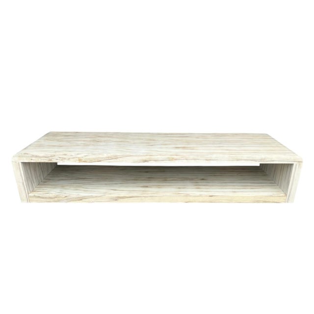 Mid-Century Modern Contemporary Waterfall Coffee Table in Multi-Tonal Wood For Sale - Image 3 of 5