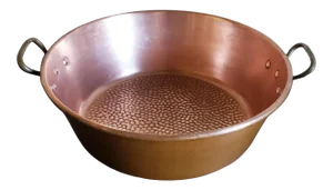 19th Century French Large Copper and Bronze Pan