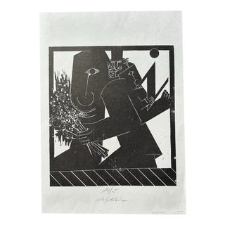 Albert Ali Schindehütte Kassel, \. with Bouquet of Flowers, 1997, Oil on Canvas For Sale