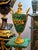 This stunning French style porcelain vase features a beautiful marbleized finish in two elegant shades of green, creating...