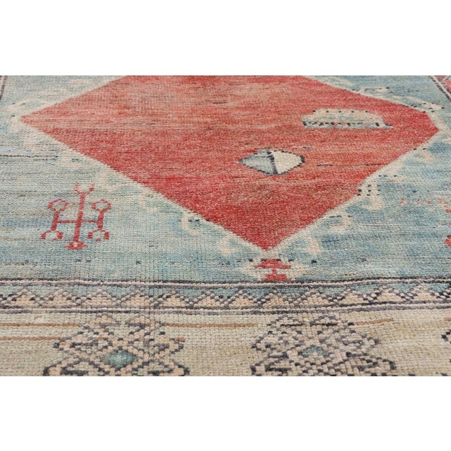 Mid 20th Century Vintage Turkish Oushak Rug, 04'07 X 07'11 For Sale - Image 5 of 10