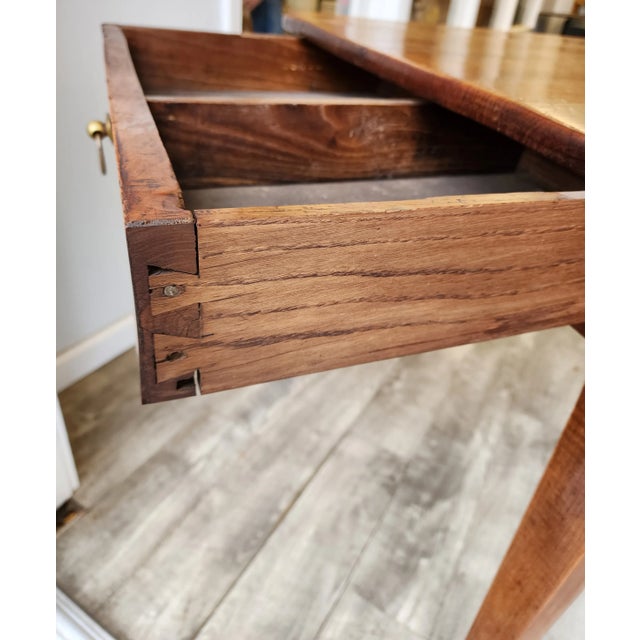 Brown Mid 19th Century Antique French Country Farmhouse Baker's Table For Sale - Image 8 of 12