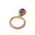 White Bochic “Capri” Vintage Diamond & Amethyst Ring Set In 18K Gold & Silver For Sale - Image 8 of 8