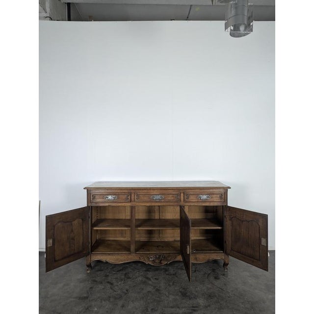 Neo-Rustic Louis XV Style Oak Sideboard For Sale - Image 5 of 9