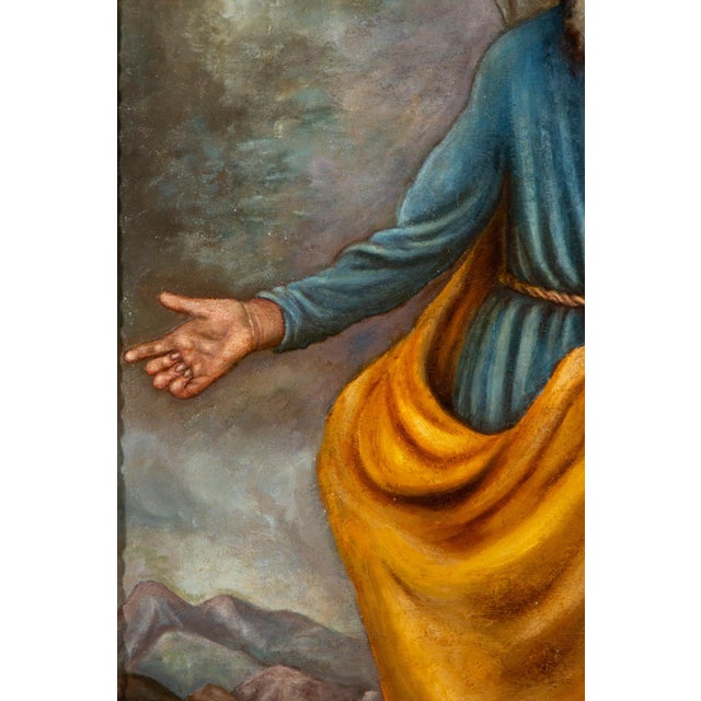 Spanish Baroque Artist, Saint Andrew, 1750, Large Oil on Canvas For Sale - Image 4 of 7