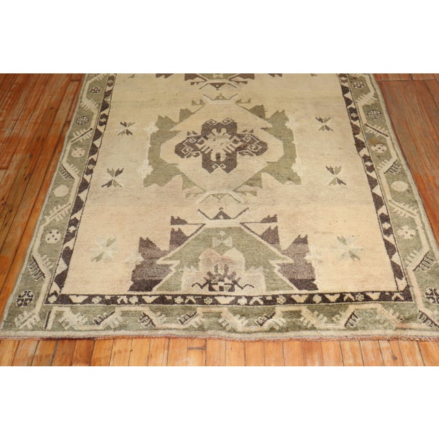 Vintage Turkish Oushak Gallery Size Rug - 4'10" x 12'9" For Sale - Image 4 of 12